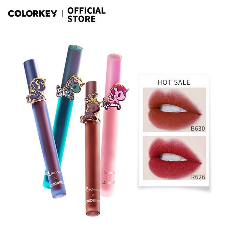 Colorkey Tokidoki Cobranded Velvet Matte Lip Glaze Cute Liquid Lipstick Lasting Lip Makeup