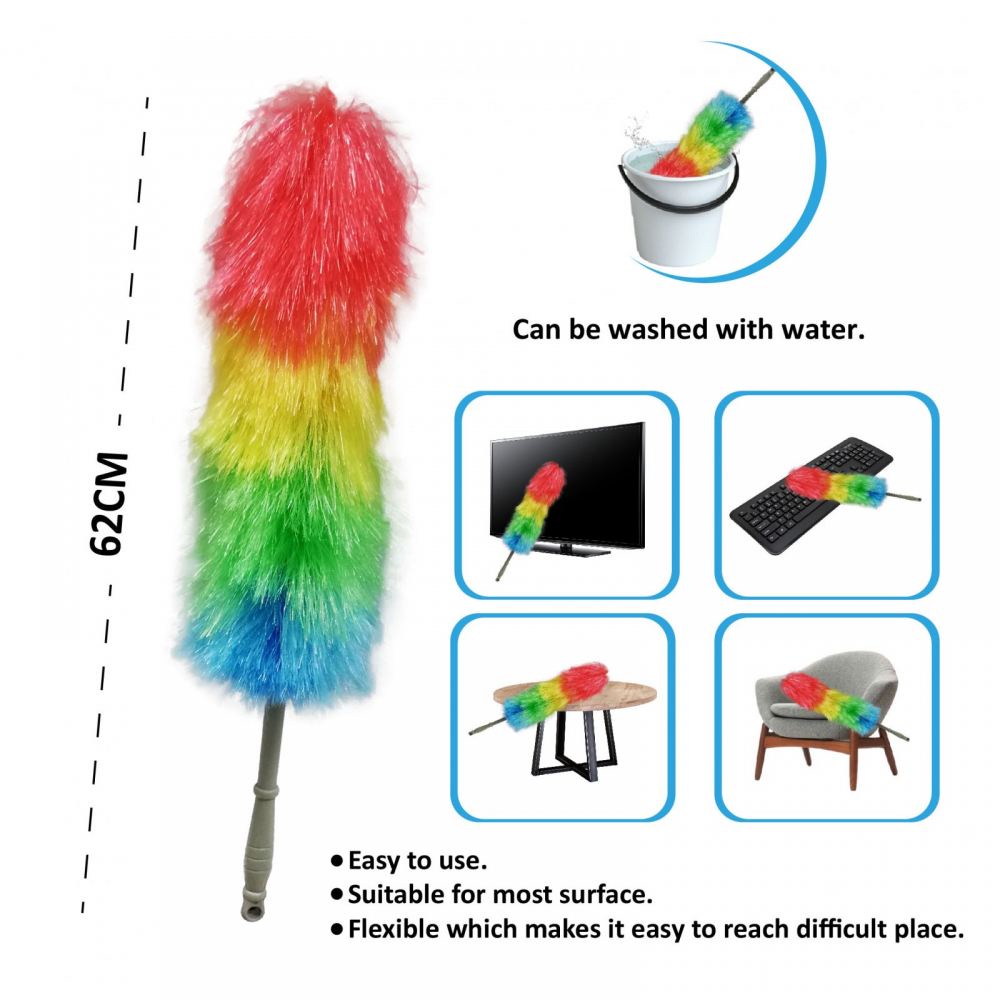 Plastic Duster & Microfiber Duster Duster Cleaner Feather Duster