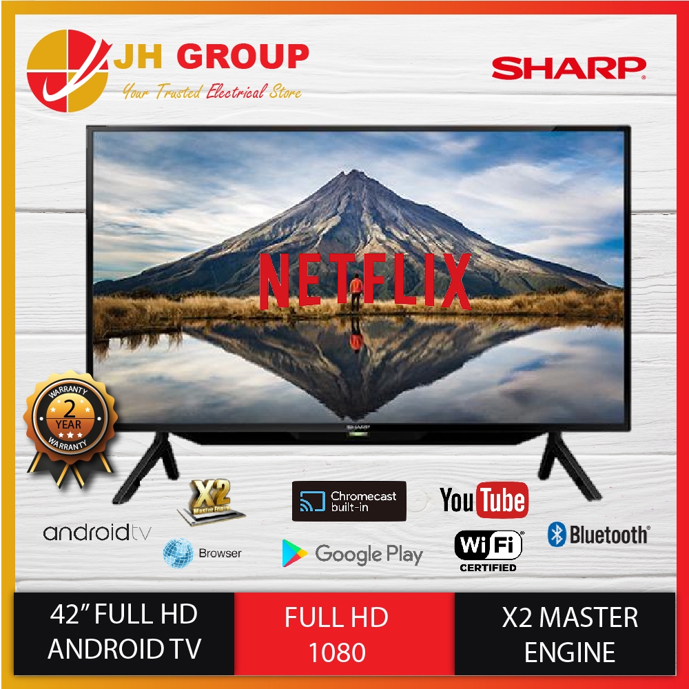 SHARP AQUOS 42 INCH FULL HD ANDROID TV SMART TV 2TC42BG1X Shopee Malaysia