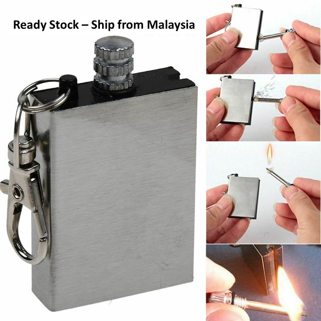 Mancis Api / Metal Match Box Lighter Cigarette Camping / Pemetik Api