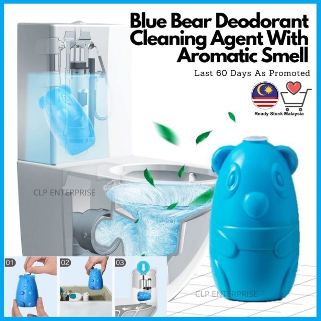 Ready Stock Toilet Flush Toilet Bowl Cleaner Blue Grizzly Bear