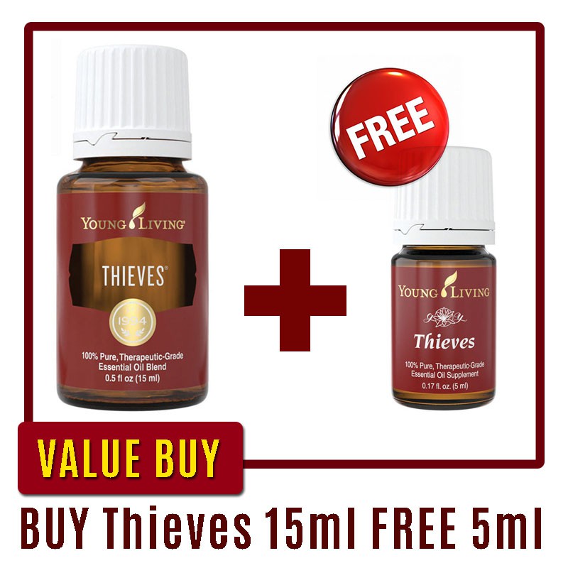 *VALUE BUY* Young Living Essential Oil Thieves 15ml FREE