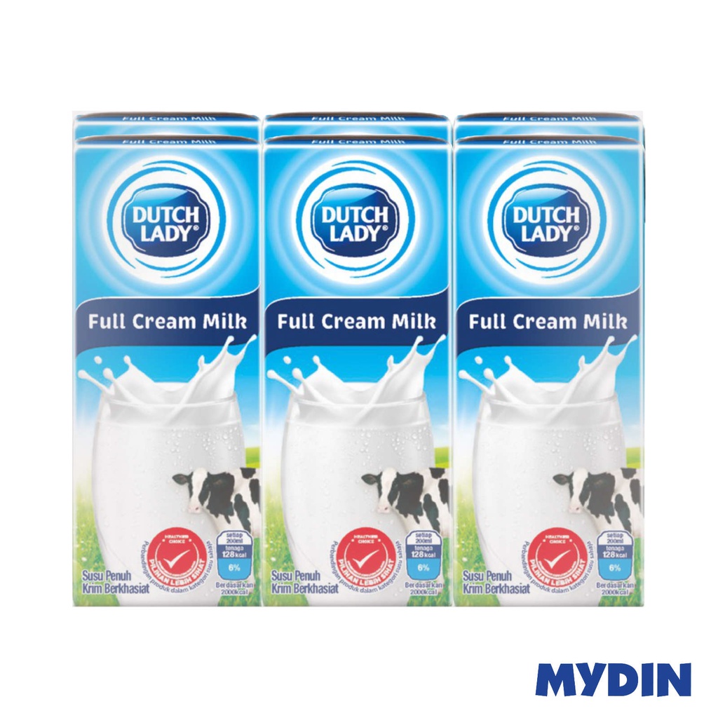 Dutch Lady Pure Farm Full Cream UHT Milk (200ml x 6) Shopee Malaysia