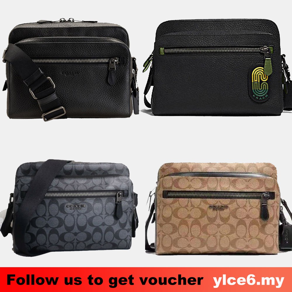 Coach 91484 91485 89964 West Camera Bag in Signature Canvas Men