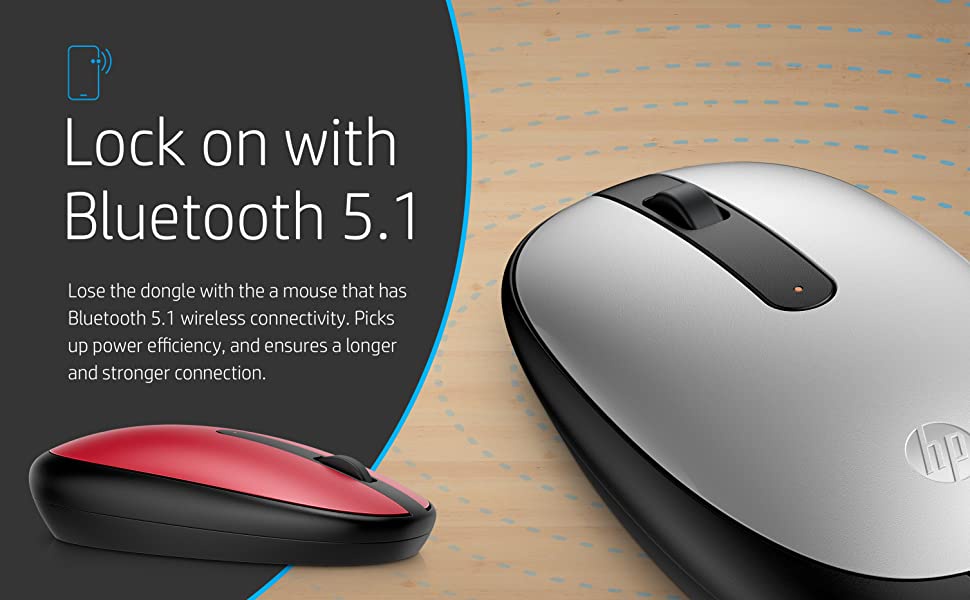 HP Bluetooth Mouse 240 / Z5000 Bluetooth Wireless Mouse, Ergonomic Mouse (3V0G9AA / 43N04AA