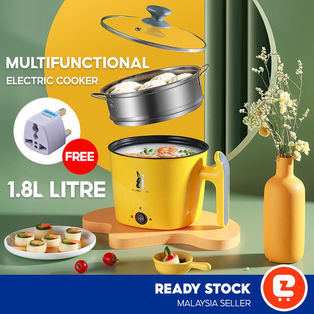 1.8L Electric Cooker Multifunctional Non Stick Cooker Mini Electric