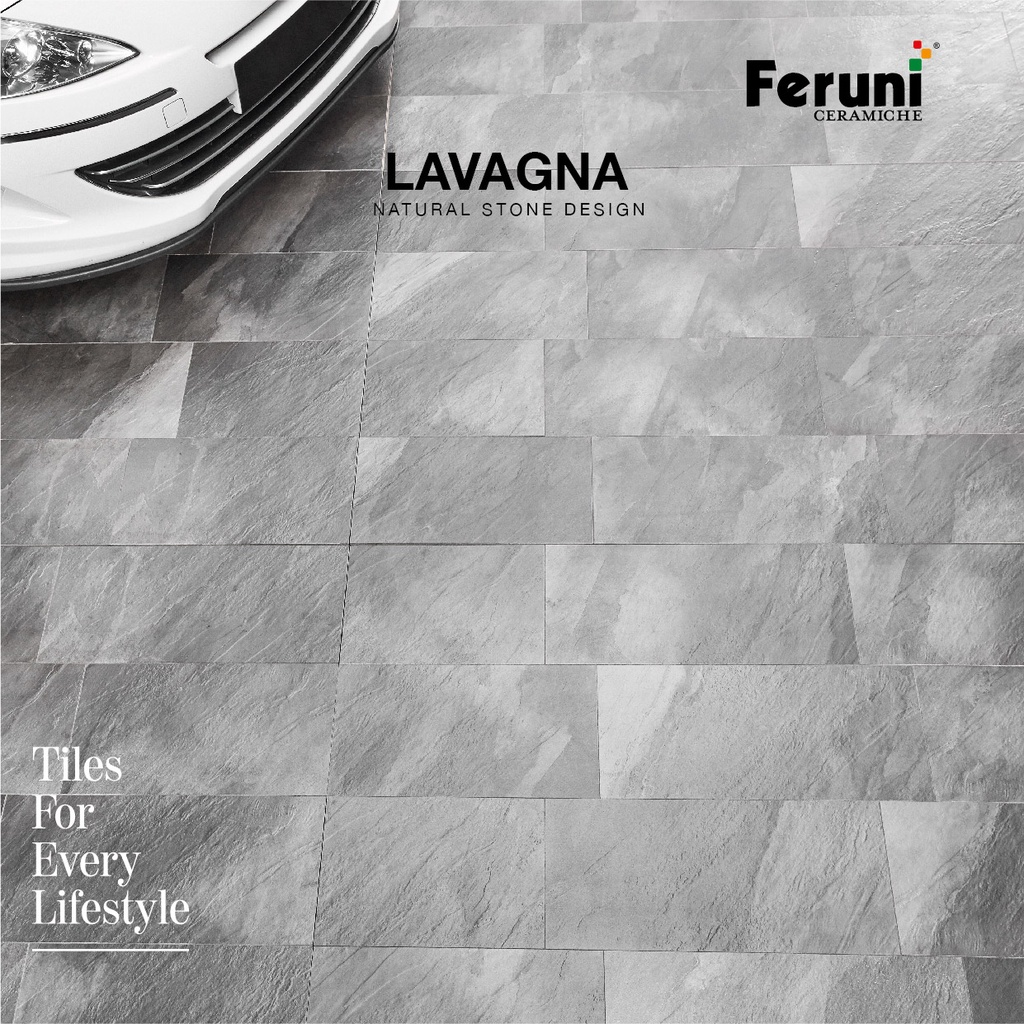 [Klang Valley] Feruni Wall & Floor Tiles Lavagna 300x600mm Natural