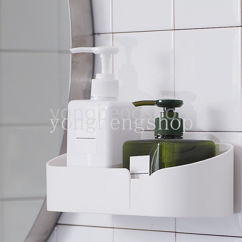 Simple Style Wall Mounted Bathroom Toiletries Organizer Punchfree