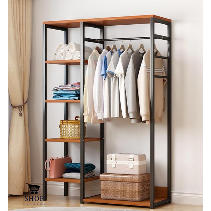 [Modern & Simple] Cloth Rack Wardrobe Storage Cloth Hanger Shopee Malaysia