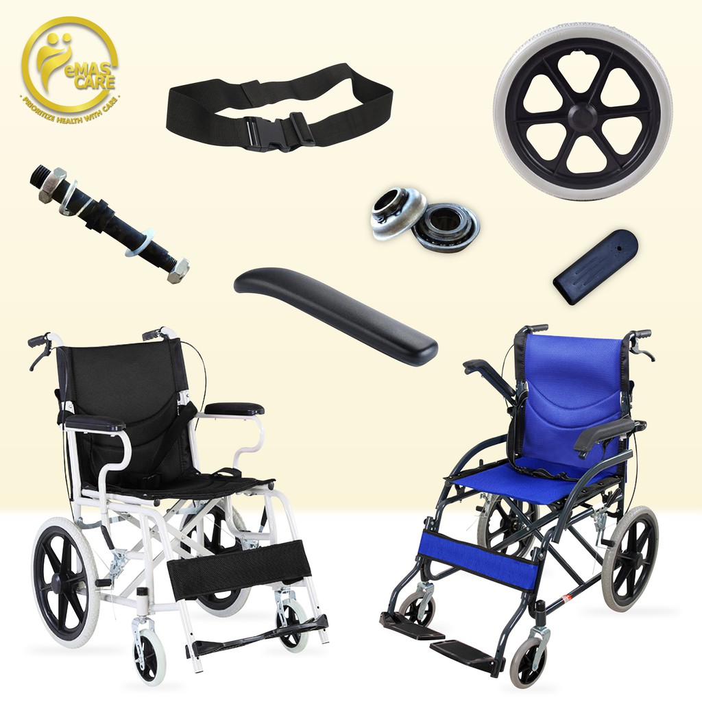 Wheelchair Spare Parts Wheel, Arm, Safety Belt, Rubber Lid for Leg