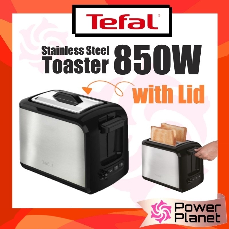 Tefal Toaster TT410D 2 Slices Stainless Steel Express Toaster with Lid