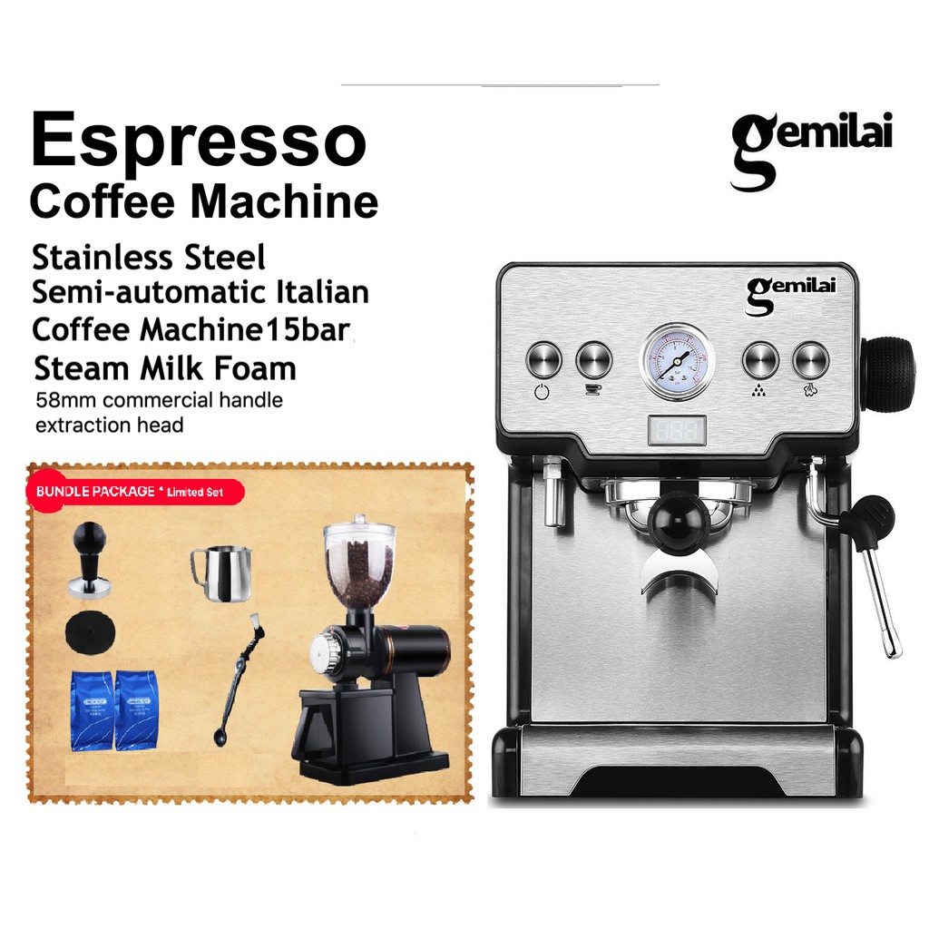 Gemilai CRM3605 (READY STOCK) Commercial Italian coffee machine high