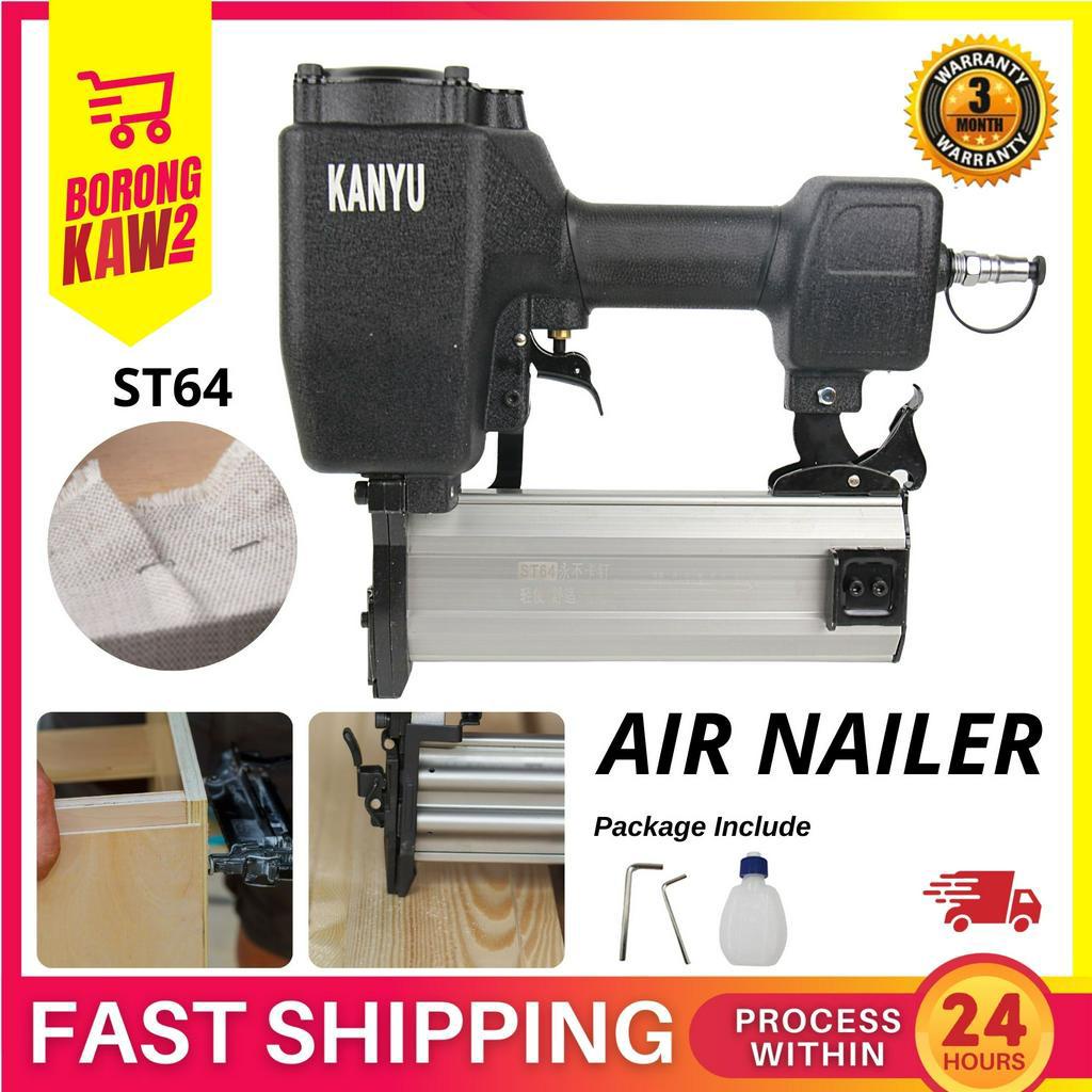 KANYU ST64 Air Nailer Gun For Concrete Steel Nail Pneumatic Air Stapler