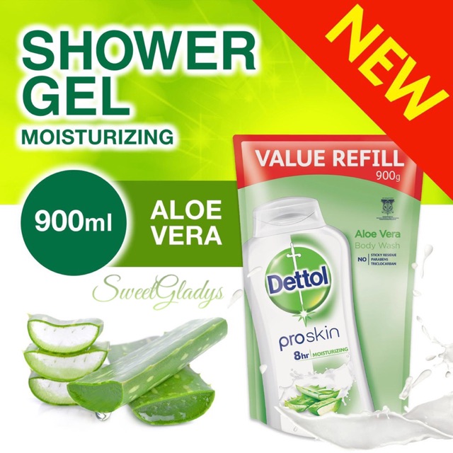 Dettol Proskin Aloe Vera Shower Gel Refill Pack 900ML Shopee Malaysia
