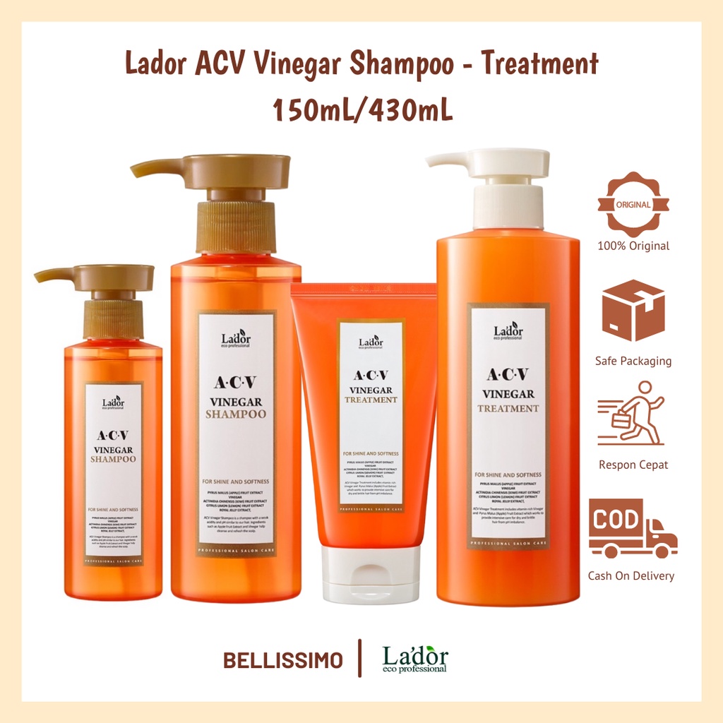 Lador ACV Vinegar Shampoo Treatment 150mL/430mL Shopee Malaysia