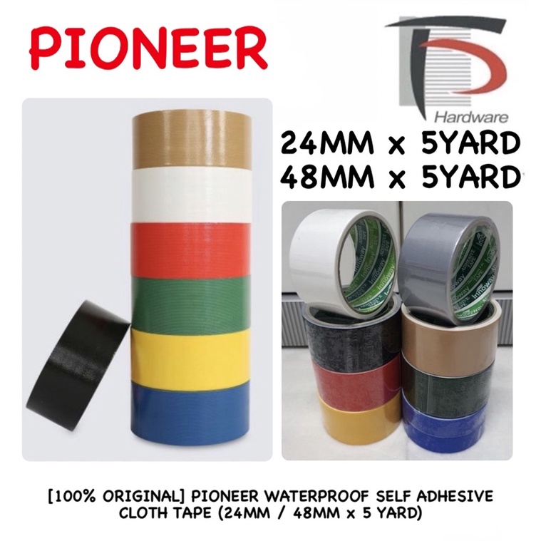 [100 ORIGINAL] PIONEER WATERPROOF SELF ADHESIVE CLOTH TAPE (24MM
