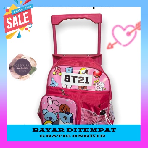 Elementary School Girls Trolley Bag Imported Trolley Pull Bag Push Bag