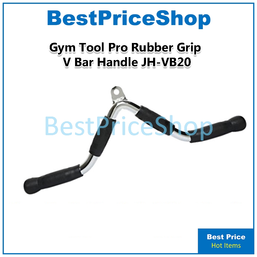 Pro Grip V Bar Tricep Bicep Press Down Handle Bars JHVB20 BPS Gym Tool