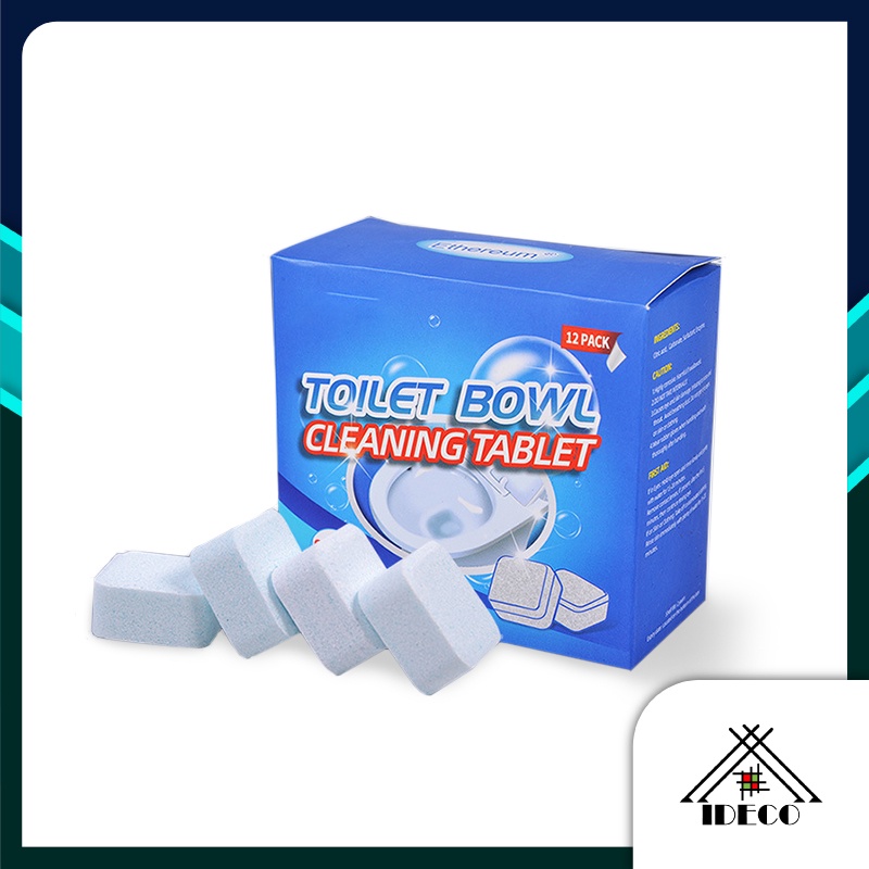 iDECO 12pcs Toilet Bowl Cleaner Instant Effervescent Tablet Automatic