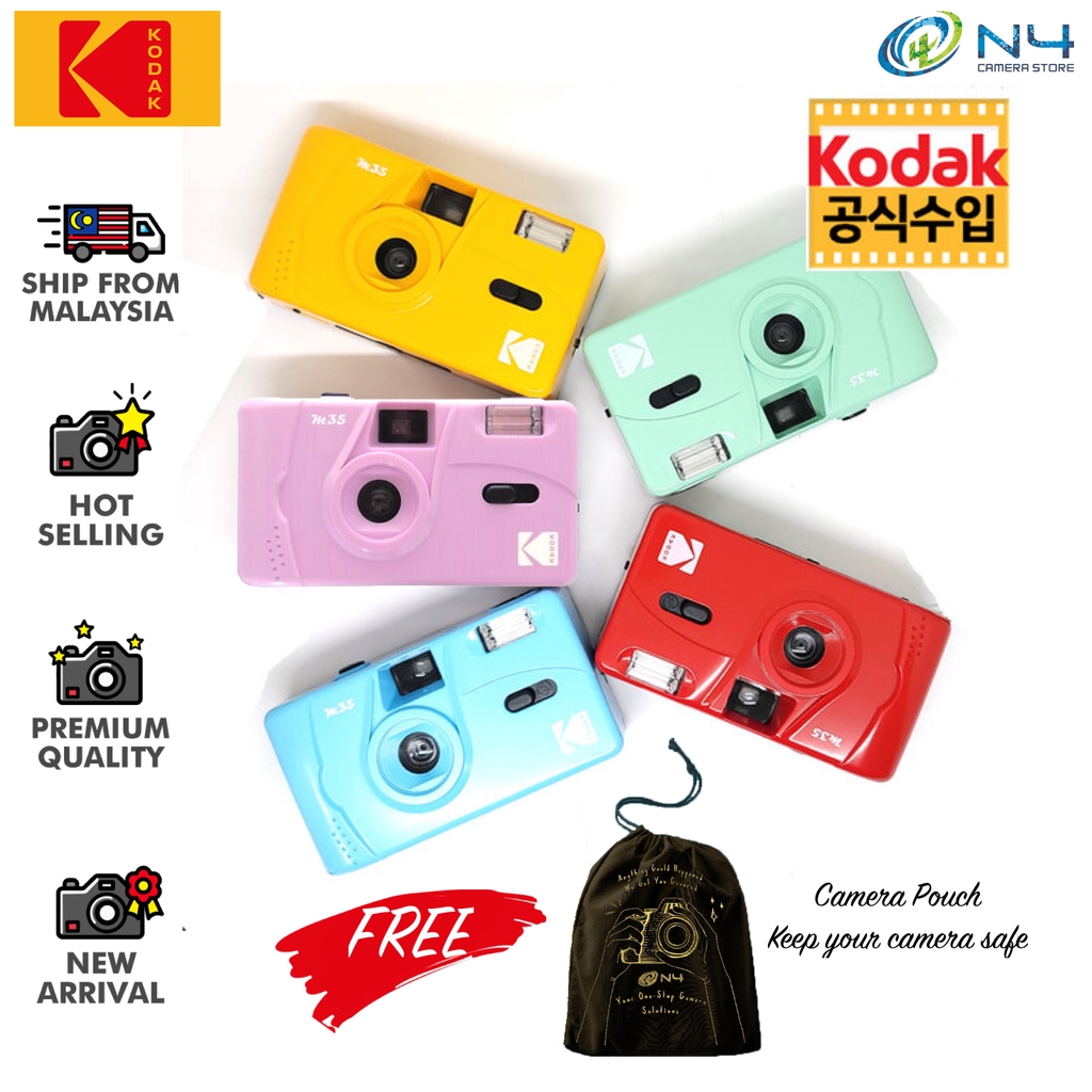 Kodak M35 35mm Film Camera with Flash Reusable Film Camera M35 Pointandshoot Film Camera [Free