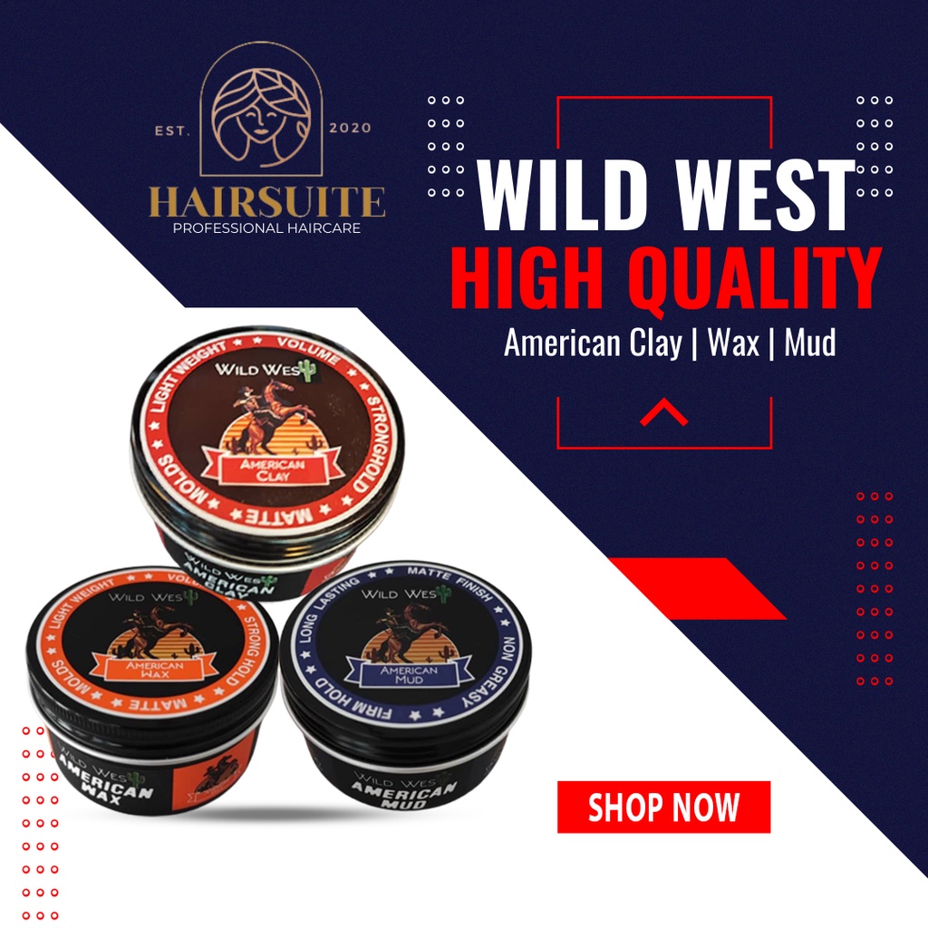 [ New ]Wild West American Clay Mud Wax 100g / Mosuko Mud Wax Clay