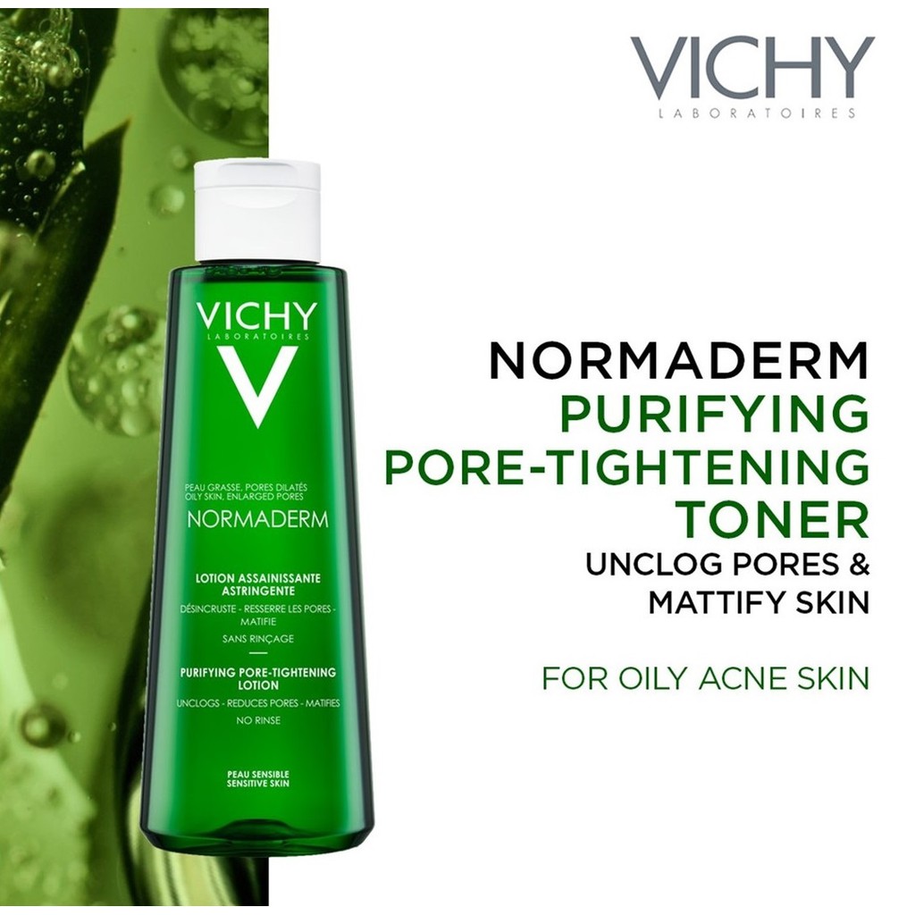 Vichy Normaderm Purifying PoreTightening Toner 200ml for Acne Prone