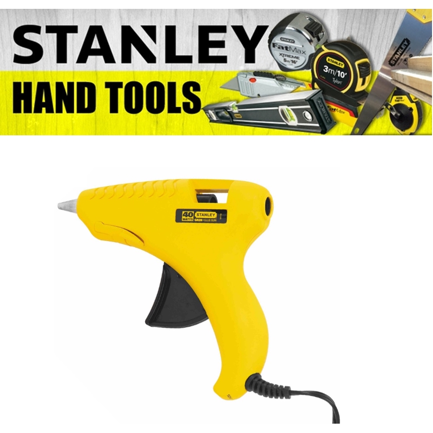 STANLEY GLUE PRO TRIGGER FEED HOT MELT GLUE GUN 69GR20B 100240V/40W ROUND PIN GLUE STICK
