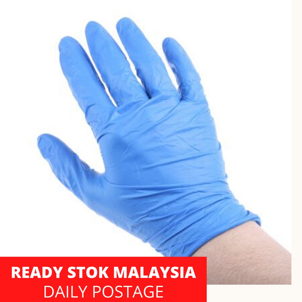 (Ready Stock) Disposable Nitrile AntiStatic gloves Latex Shopee Malaysia