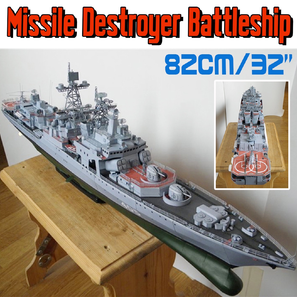 1/200 3D Paper Model Battleship Ship Military DIY Toy High Simulation