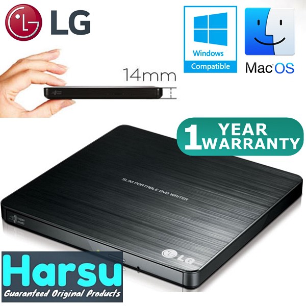 LG Slim Portable External USB 8X CD / DVD Writer Drive GP60NB50 Shopee Malaysia