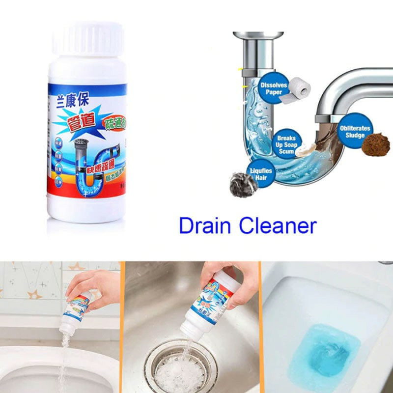 LKB Powerful Pipe Dredging Agent Sink Drain Cleaner Clog Remover Drain Pipe Cleaner Clogged