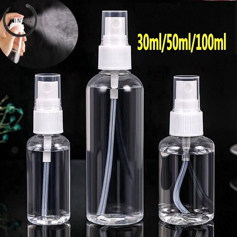 Transparent Empty Spray Bottles 30ml/50ml/100ml Plastic Mini Refillable