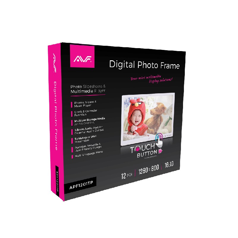 AVF APF1201TPWH Touch Button DIGITAL PHOTO FRAME 12 inch Shopee Malaysia