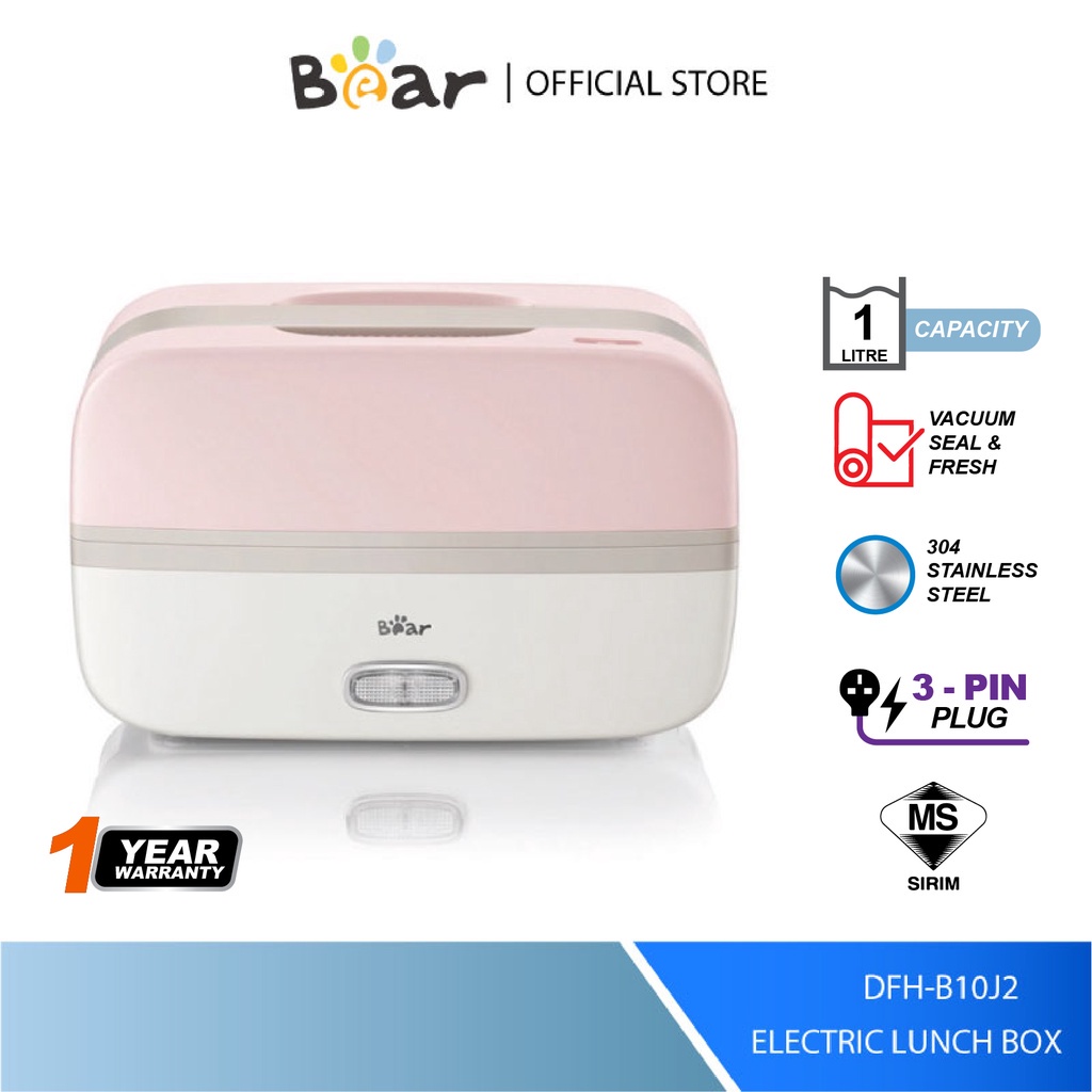 Bear Electric Lunch Box Heating Stainless Steel 2Layer (1L) DFHB10J2