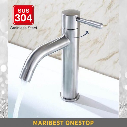 AT304260SS SUS 304 Stainless Steel Bathroom Basin Tap Shopee Malaysia