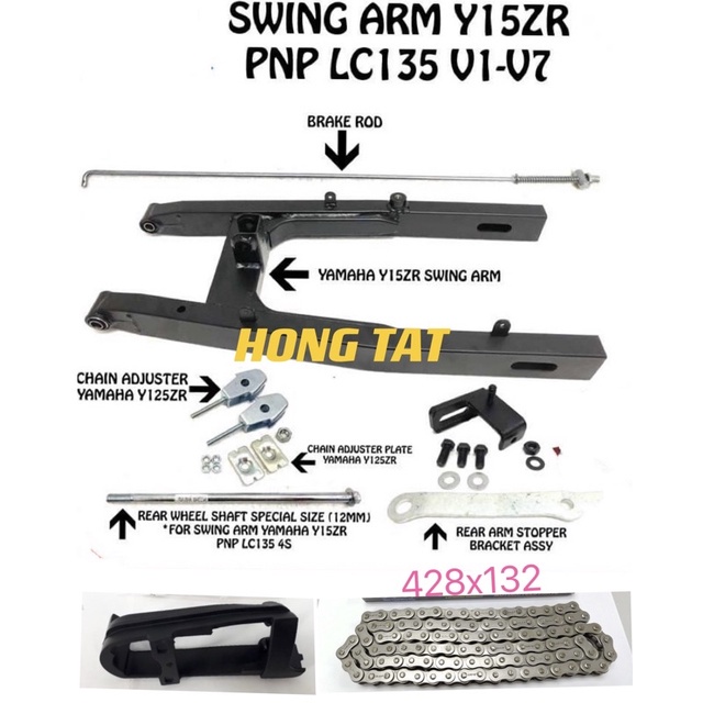 Y15 Y15ZR SWING ARM V1 STANDARD MODIFY LC135 ARM Y15ZR PNP LC135 Lc 4s
