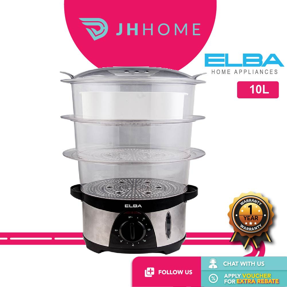Elba 10L 3 Detachable Layer Food Steamer 750W EFSG1035(SS)