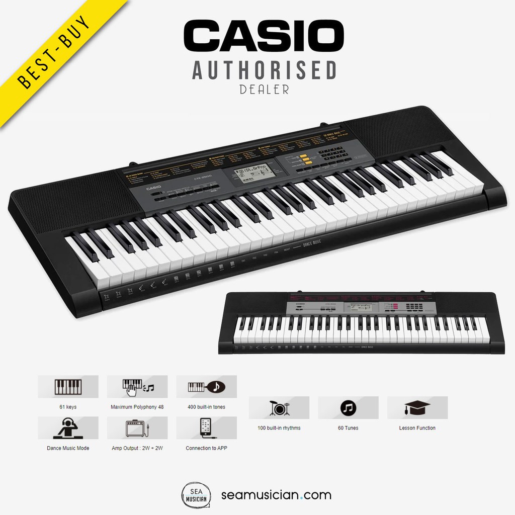 Casio CTK 2500 Portable Keyboard, Black | atelier-yuwa.ciao.jp
