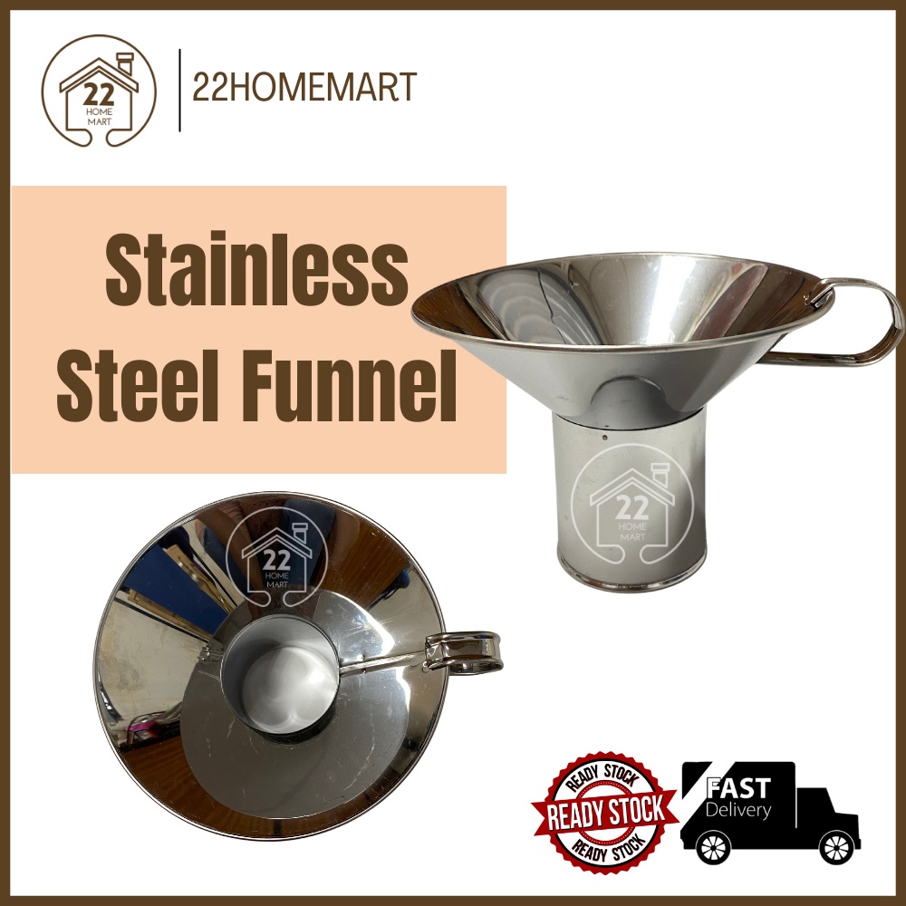 Stainless Steel Noodle Funnel Wide Mouth with Handle 15CM/Corong