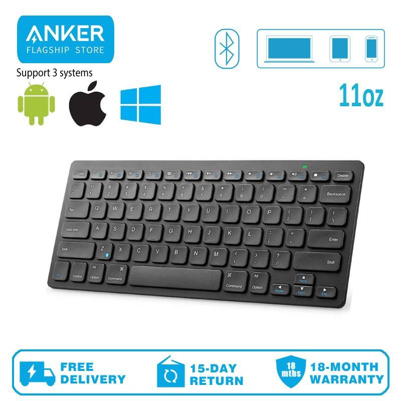 Anker A7726 Bluetooth Ultra-Slim Keyboard for Mobile and Tablet Device