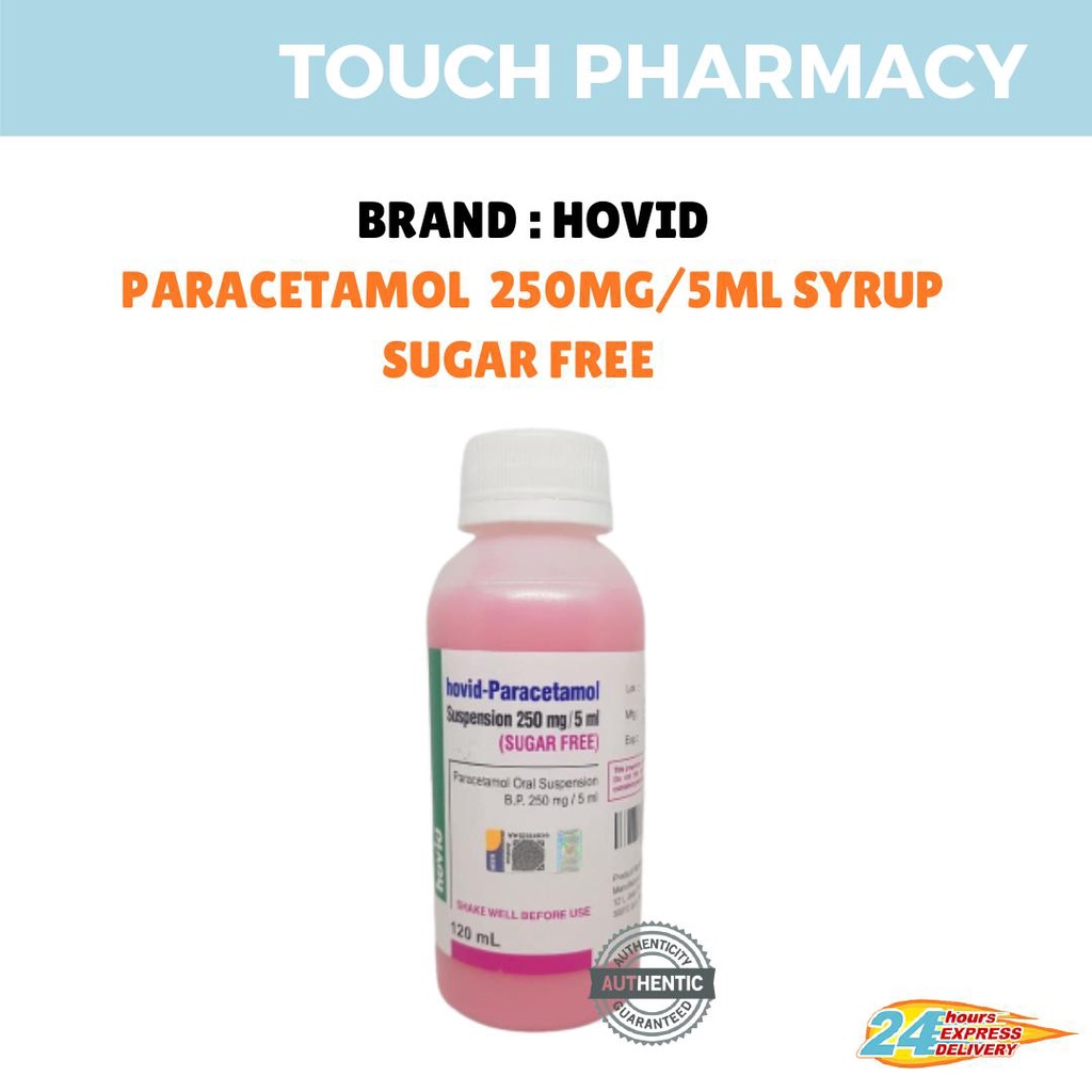 HOVID PARACETAMOL 250MG/5ML SYRUP STRAWBERRY SUGAR FREE Shopee Malaysia