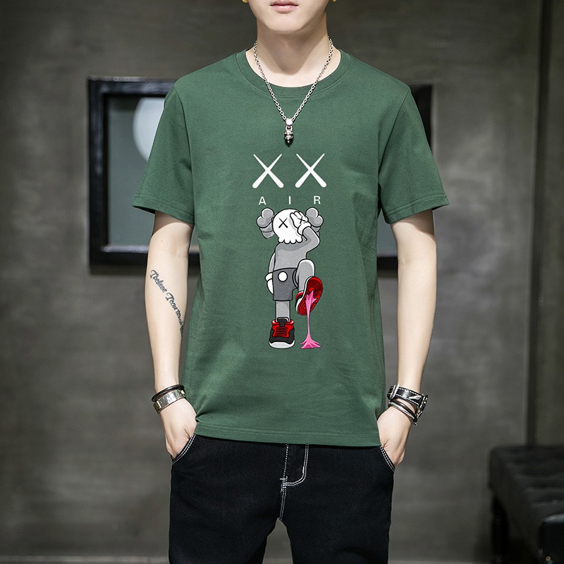 KAWS TShirt Men Shirt Sesame Street Unisex Short Sleeve Man 100COTTON