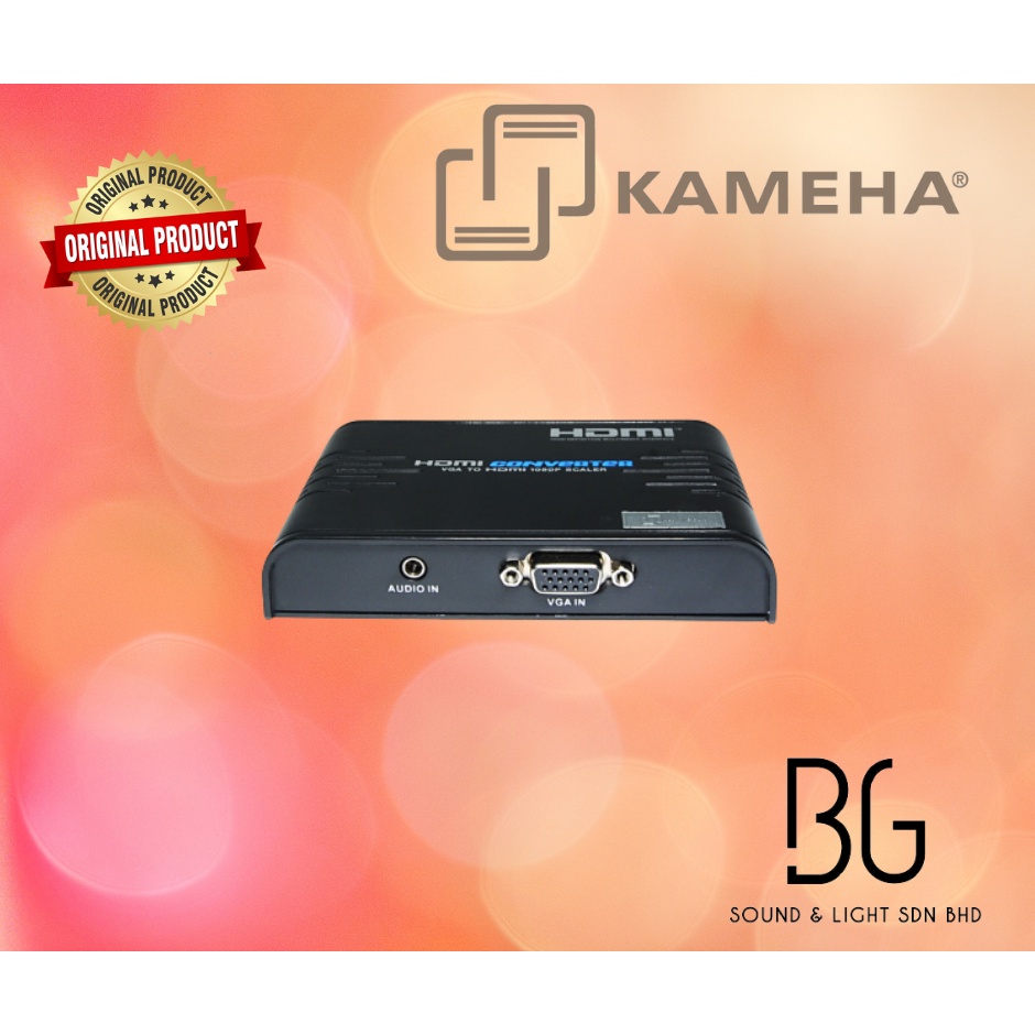 KA019 VGA TO HDMI CONVERTER KAMEHA Shopee Malaysia