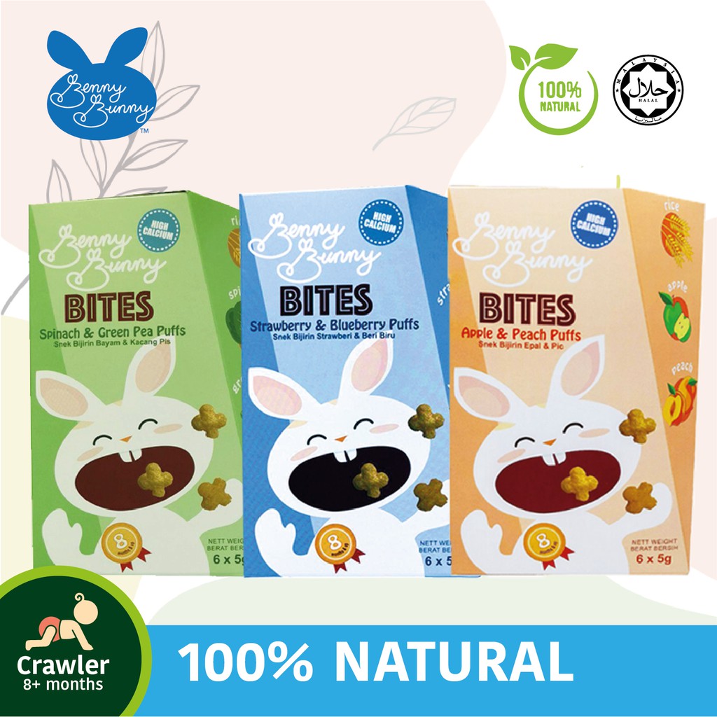 Benny Bunny Bites Natural Puffs Shopee Malaysia