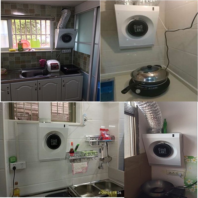 4O4G TOT}Kitchen Smoke Exhaust Fan Small Range Hood Powerful Exhaust