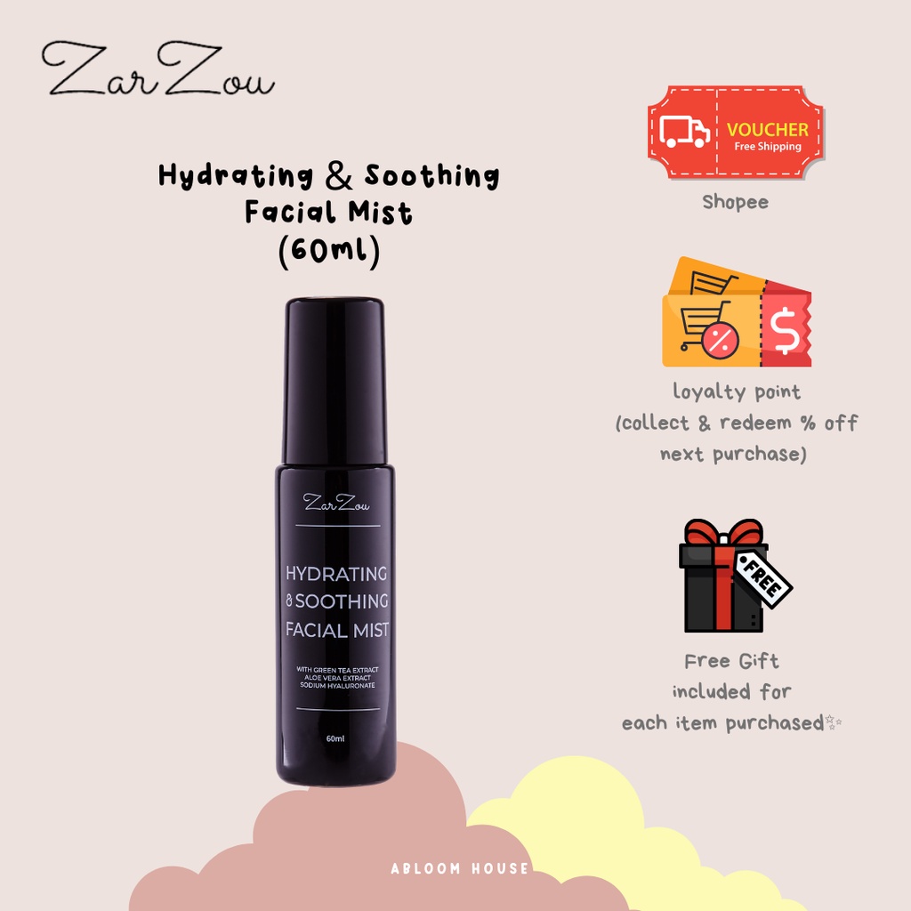 [ FREEGIFT + READYSTOCK ] ZARZOU Hydrating & Soothing Facial Mist (60ml) Shopee Malaysia