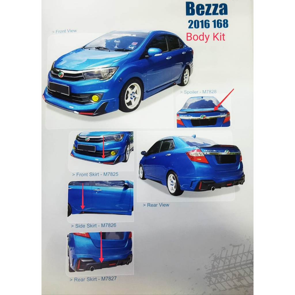 PERODUA BEZZA 2016 (168) GEARUP BODYKIT WITH SPOILER AND WITHOUT
