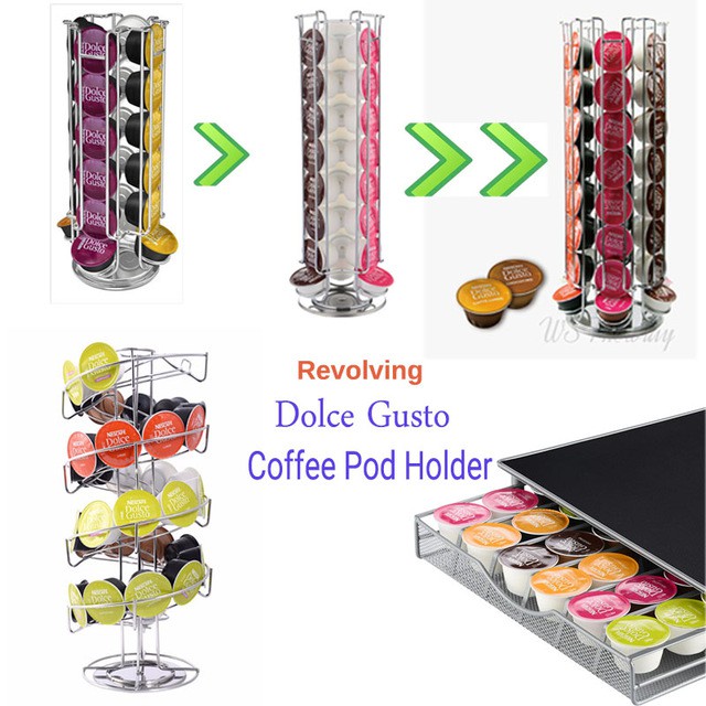 Dolce Gusto Coffee Pod Holder Rotating Rack Stand Capsules Storage Shelves Shopee Malaysia