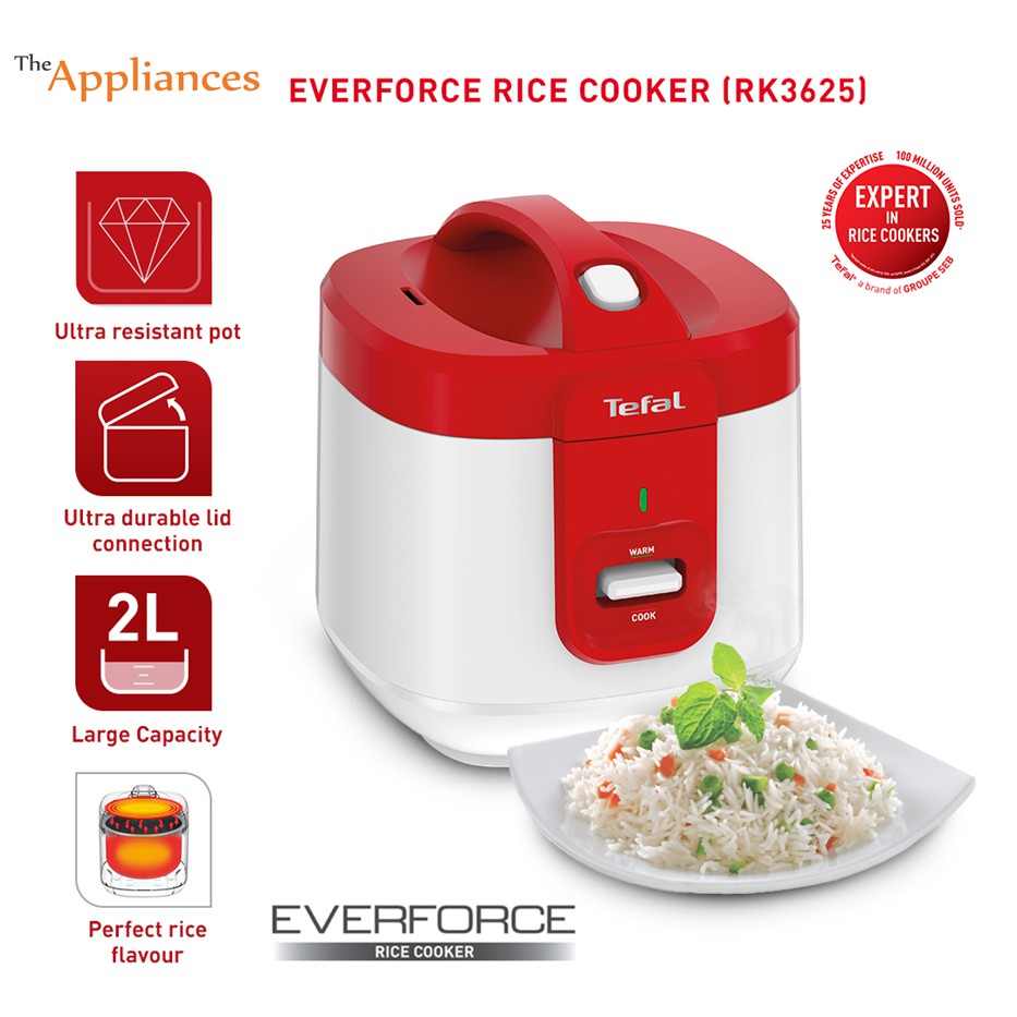 Tefal Everforce Mechanical Jar Rice Cooker 11cups (RK3625) Shopee Malaysia