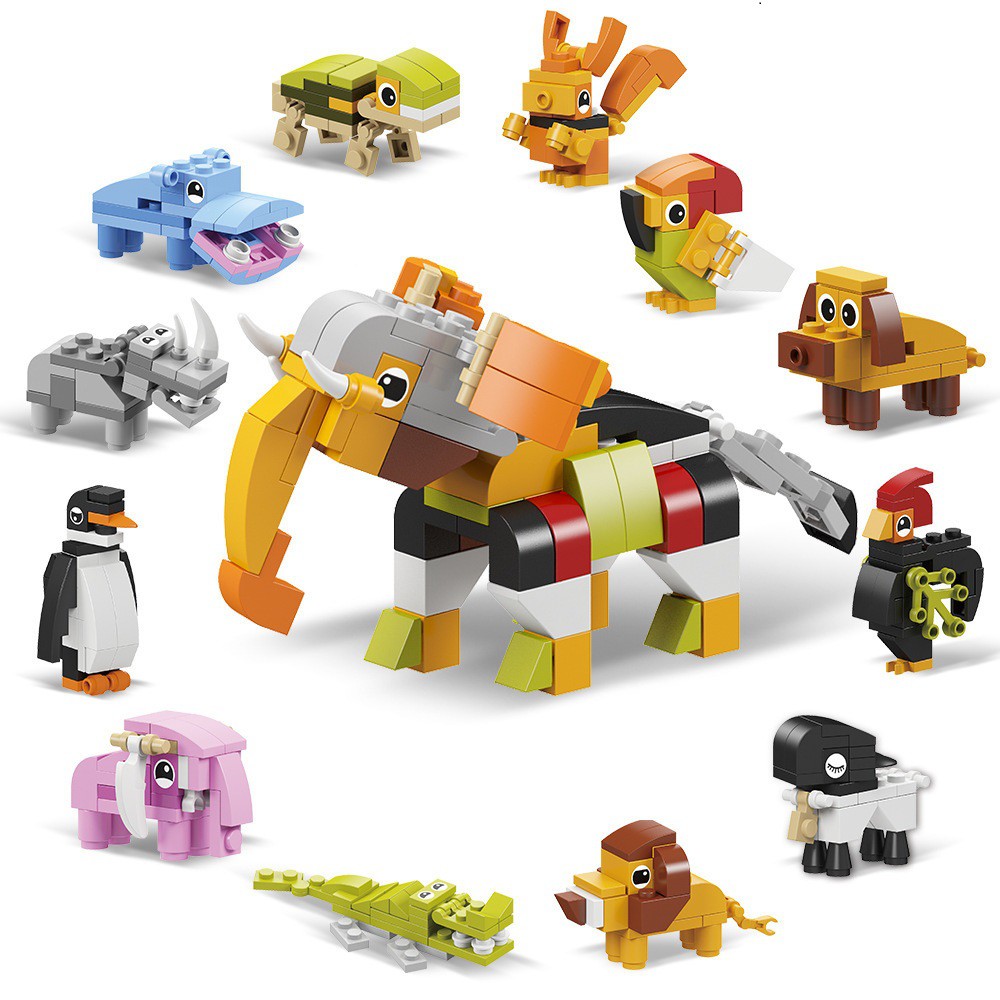 6 pcs/set Animal Lego Mini Figures Buidling Blocks Egg